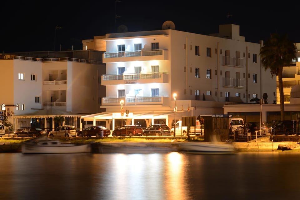 Property building, Night, Beach
