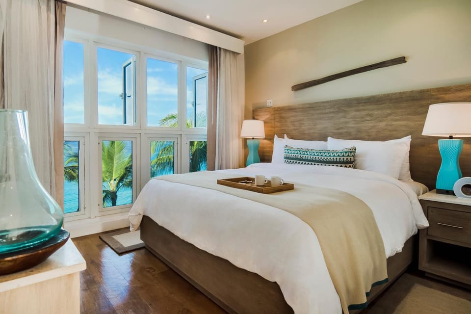 Bed, Sea view