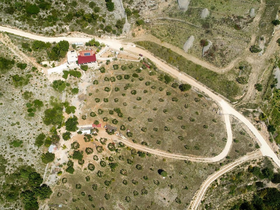 Property building, Natural landscape, Bird's eye view