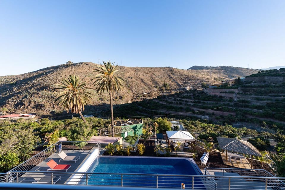 Natural landscape, Bird's eye view, Mountain view, Pool view, sunbed
