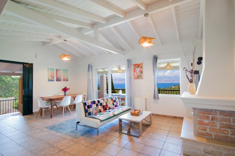 Living room, Seating area, Sea view