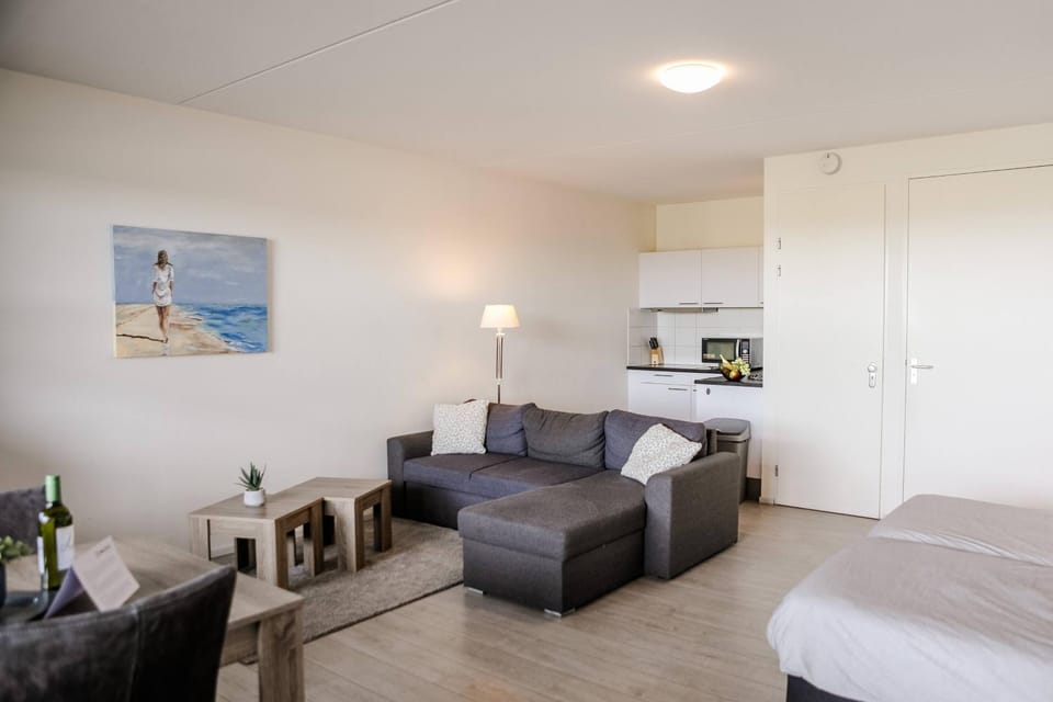 Bed, TV and multimedia, Kitchen or kitchenette, Living room, Photo of the whole room, Seating area, Dining area, Bedroom