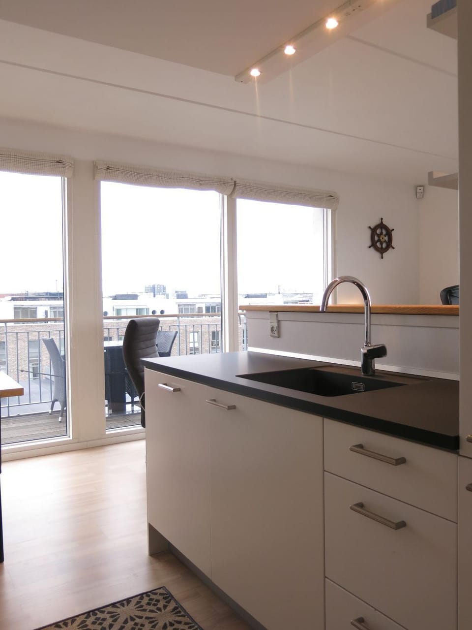 Kitchen or kitchenette, Living room, Dining area