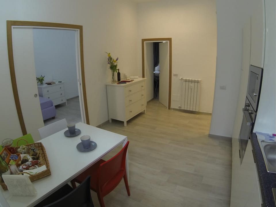 Kitchen or kitchenette, Living room, Dining area