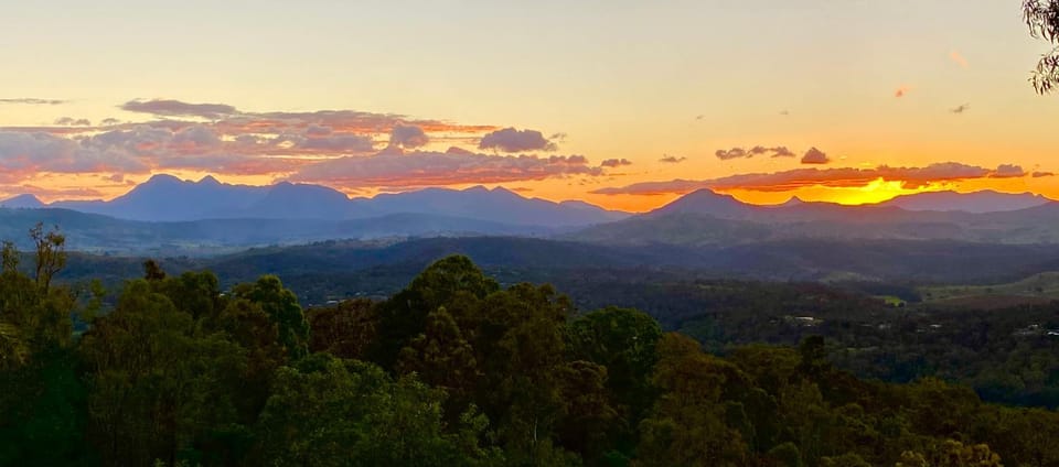 Natural landscape, Mountain view, Sunset