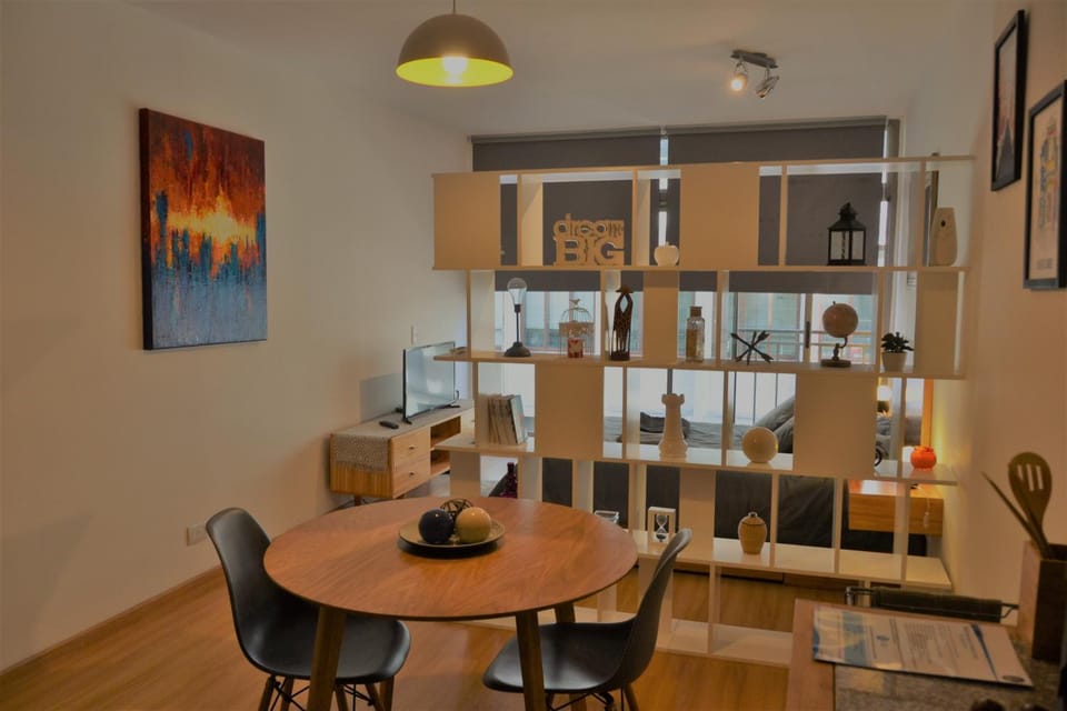Library, Living room, Dining area