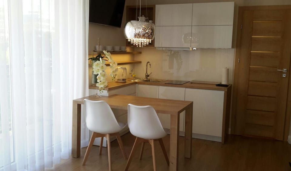 Kitchen or kitchenette, Dining area, stove
