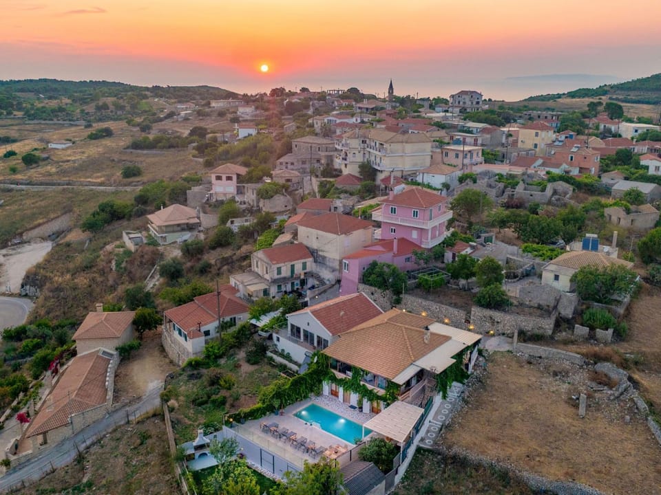 Natural landscape, Bird's eye view, Sunset