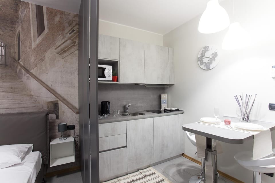 Coffee/tea facilities, Kitchen or kitchenette, Living room, Photo of the whole room, Dining area, stove