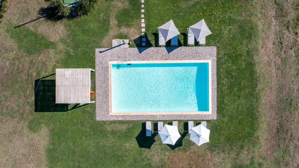 Bird's eye view, Garden, Pool view, Swimming pool, Swimming pool, sunbed