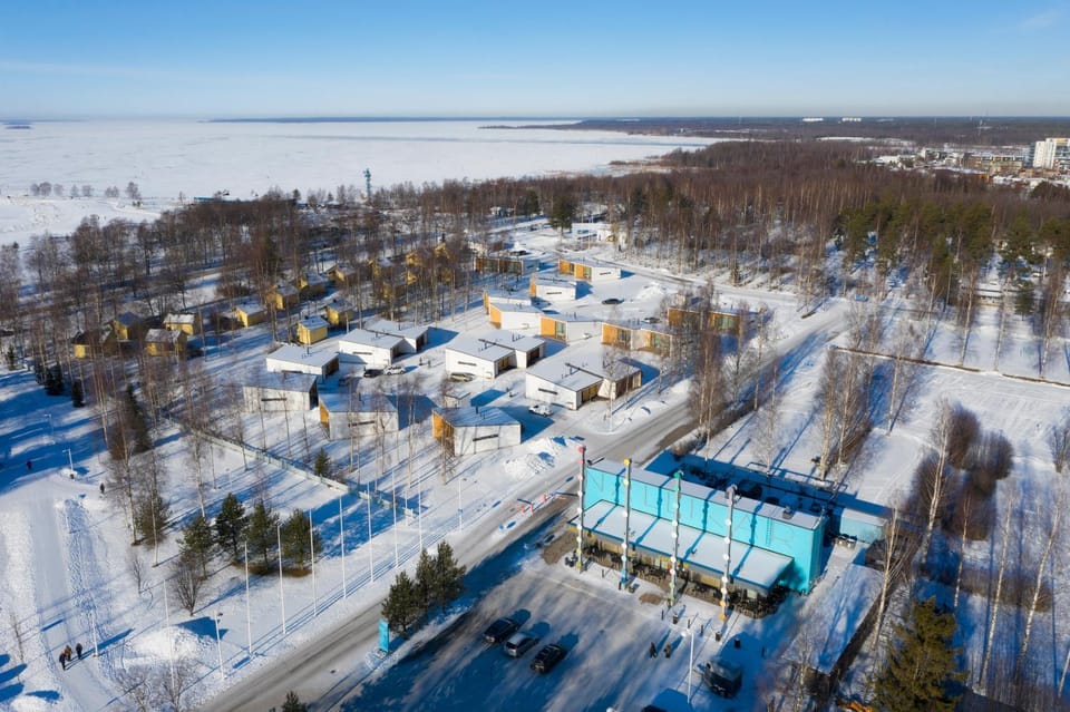 Bird's eye view, Winter, On site