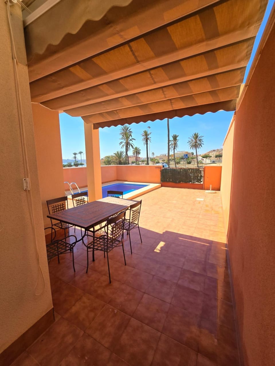 Patio, View (from property/room), Dining area, Pool view, Swimming pool