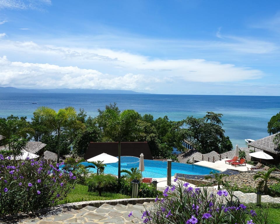 Natural landscape, Pool view, Sea view, Swimming pool