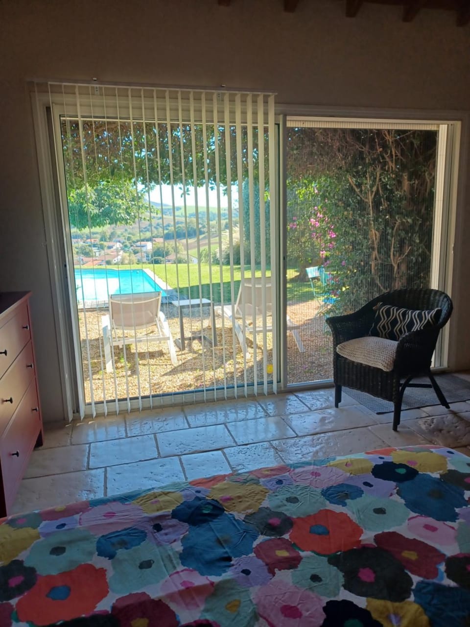 Bedroom, Pool view