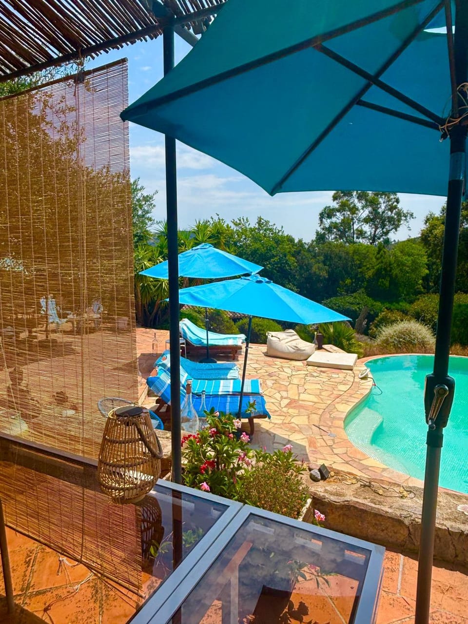Patio, Pool view, Swimming pool, sunbed