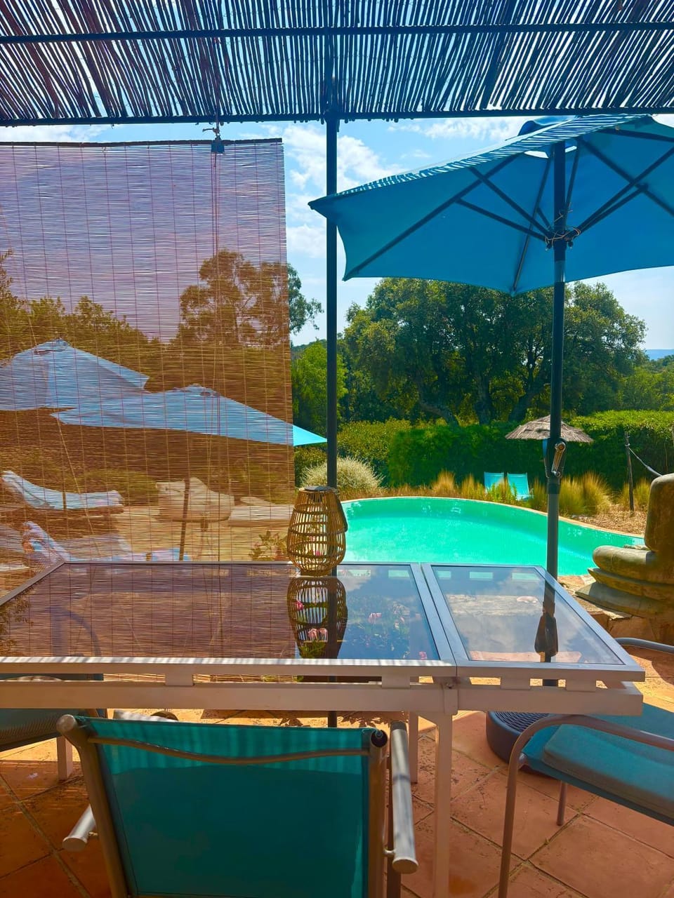 Patio, Pool view