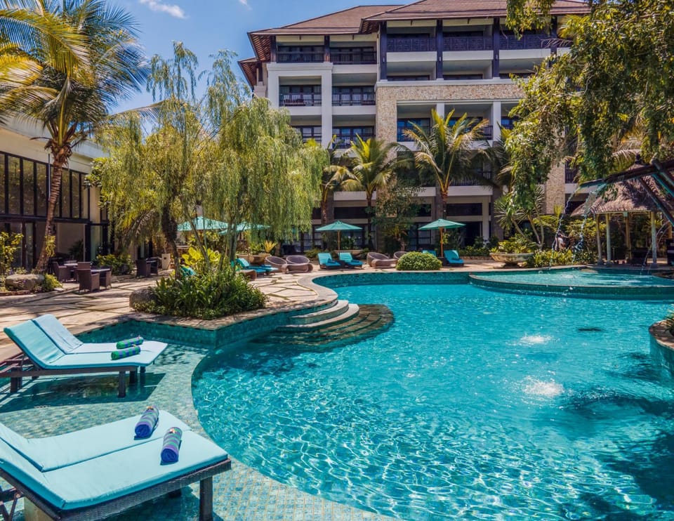 Spring, Garden, Pool view