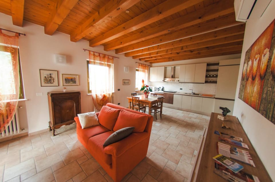 Kitchen or kitchenette, Living room, Seating area