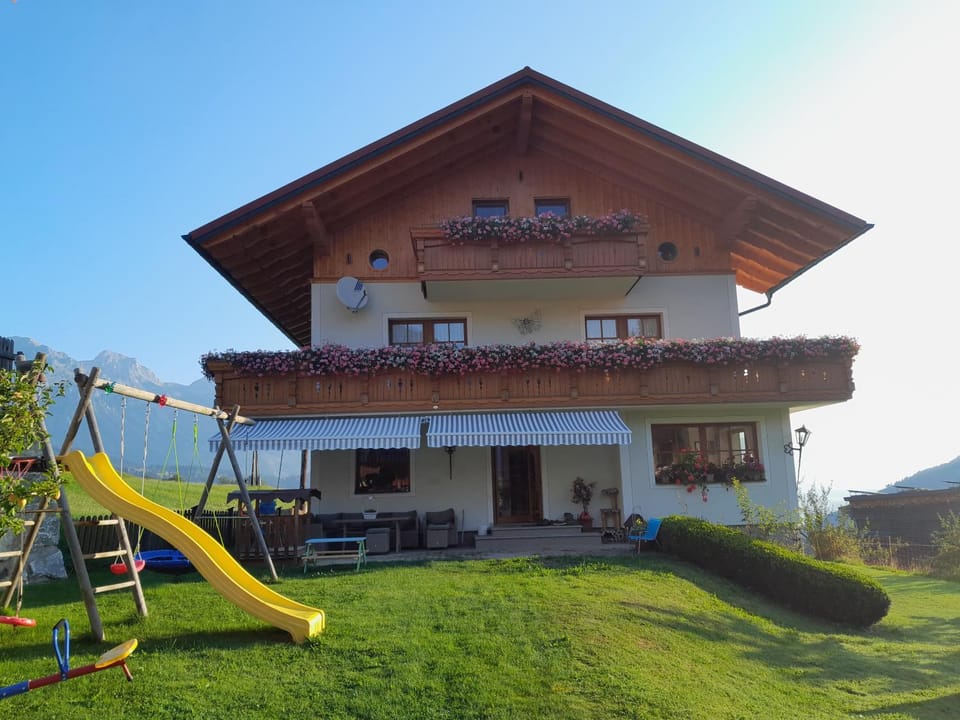 Property building, Day, Natural landscape, Summer, Children play ground, Garden, Garden view