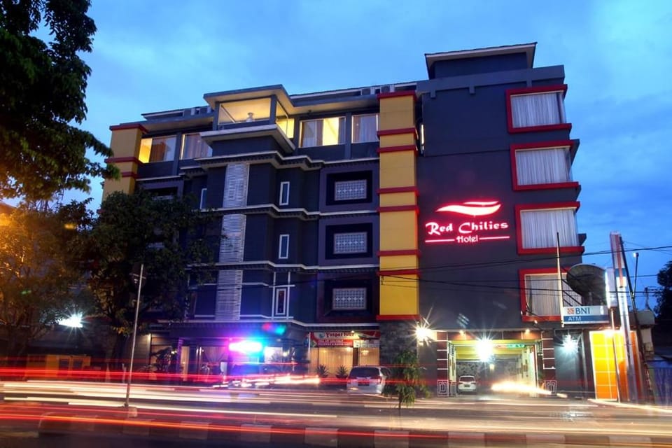Property building, Night, City view, Street view, Location, Parking