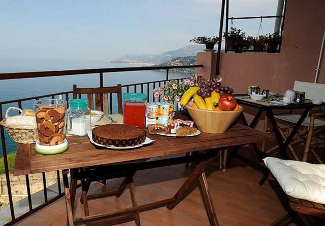 Food close-up, Balcony/Terrace, Continental breakfast, Buffet breakfast