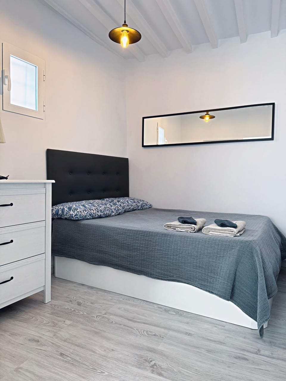 Bed, Photo of the whole room, Bedroom, towels, wardrobe