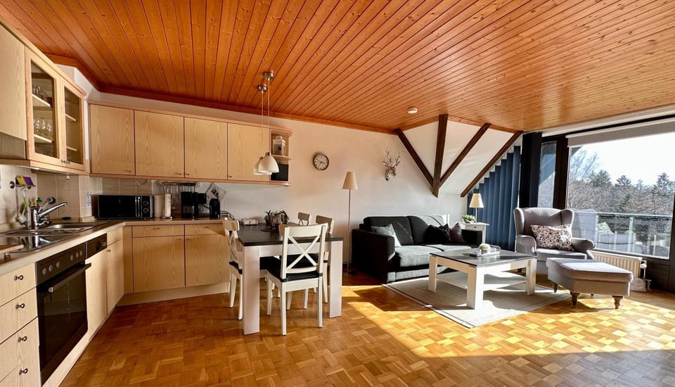 Kitchen or kitchenette, Living room, Dining area