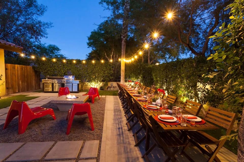 Patio, Night, BBQ facilities, Garden, Kitchen or kitchenette, Dining area