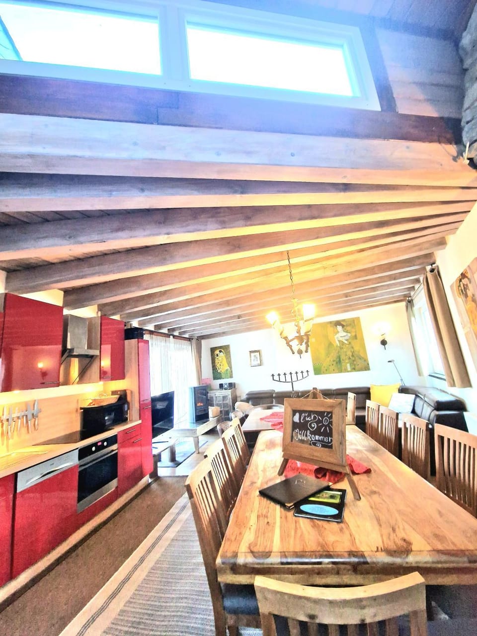Kitchen or kitchenette, Living room, Dining area