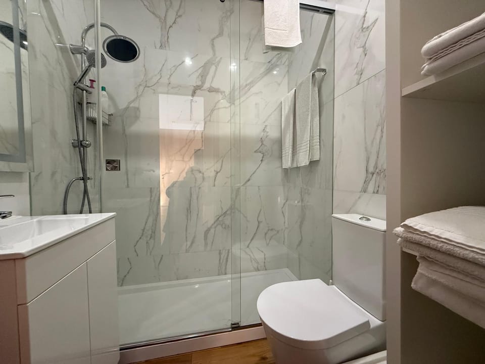 Shower, Toilet, Bathroom, towels