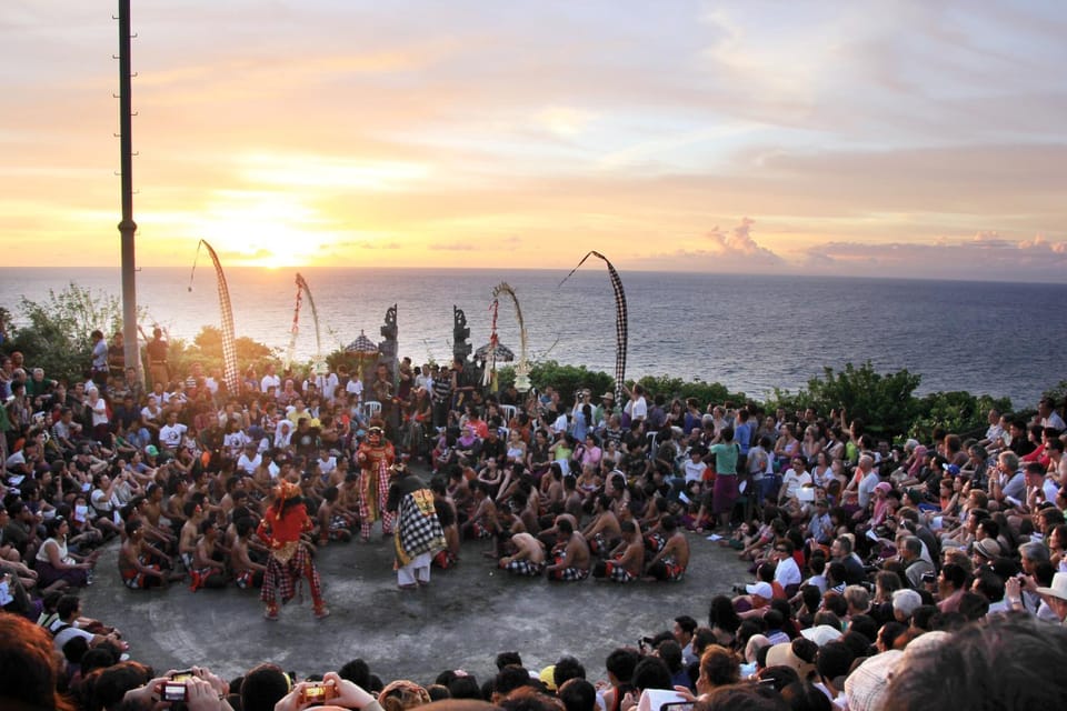 Sunset, group of guests