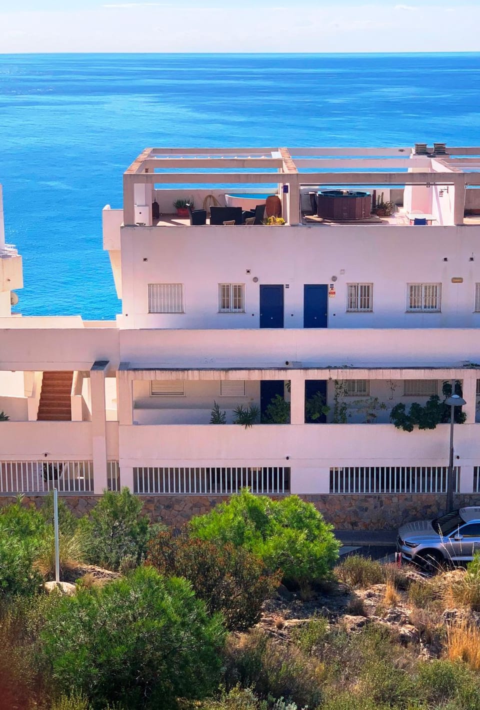 Property building, Day, Natural landscape, View (from property/room), Balcony/Terrace, Sea view