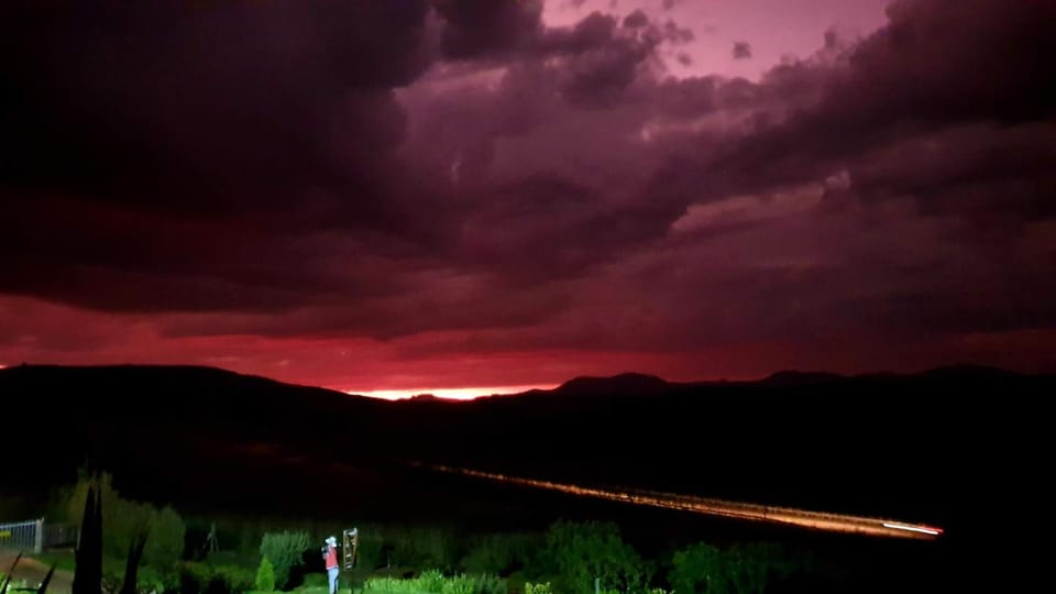 Night, Natural landscape, View (from property/room), Sunset