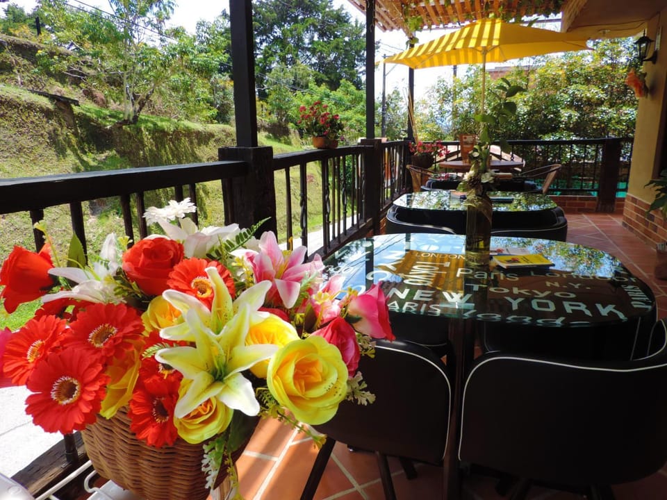 Balcony/Terrace, Dining area, Garden view