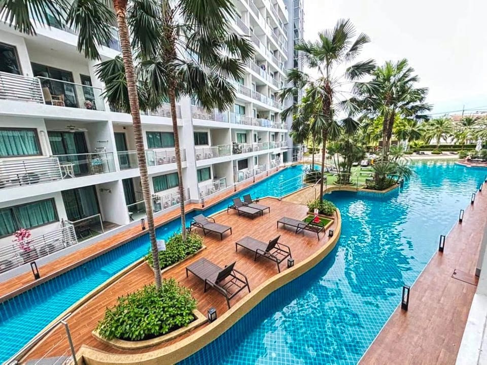Property building, Patio, Day, View (from property/room), Balcony/Terrace, Swimming pool
