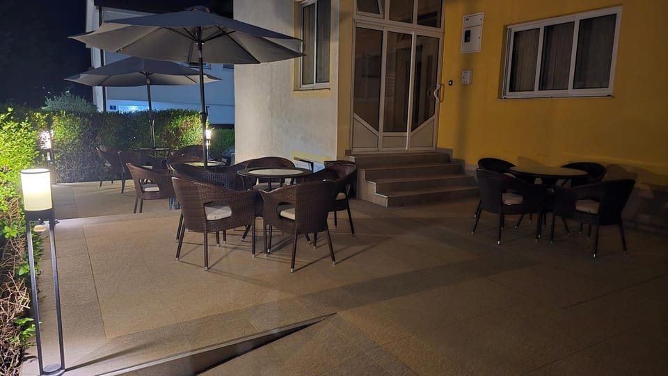 Night, View (from property/room), Balcony/Terrace, Seating area