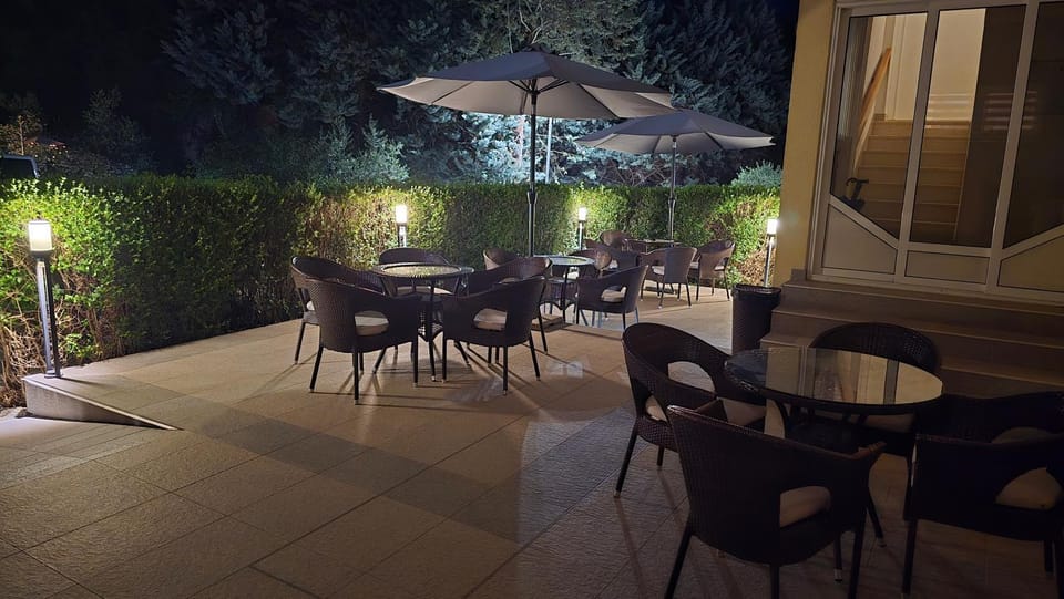 Night, View (from property/room), Balcony/Terrace, Seating area