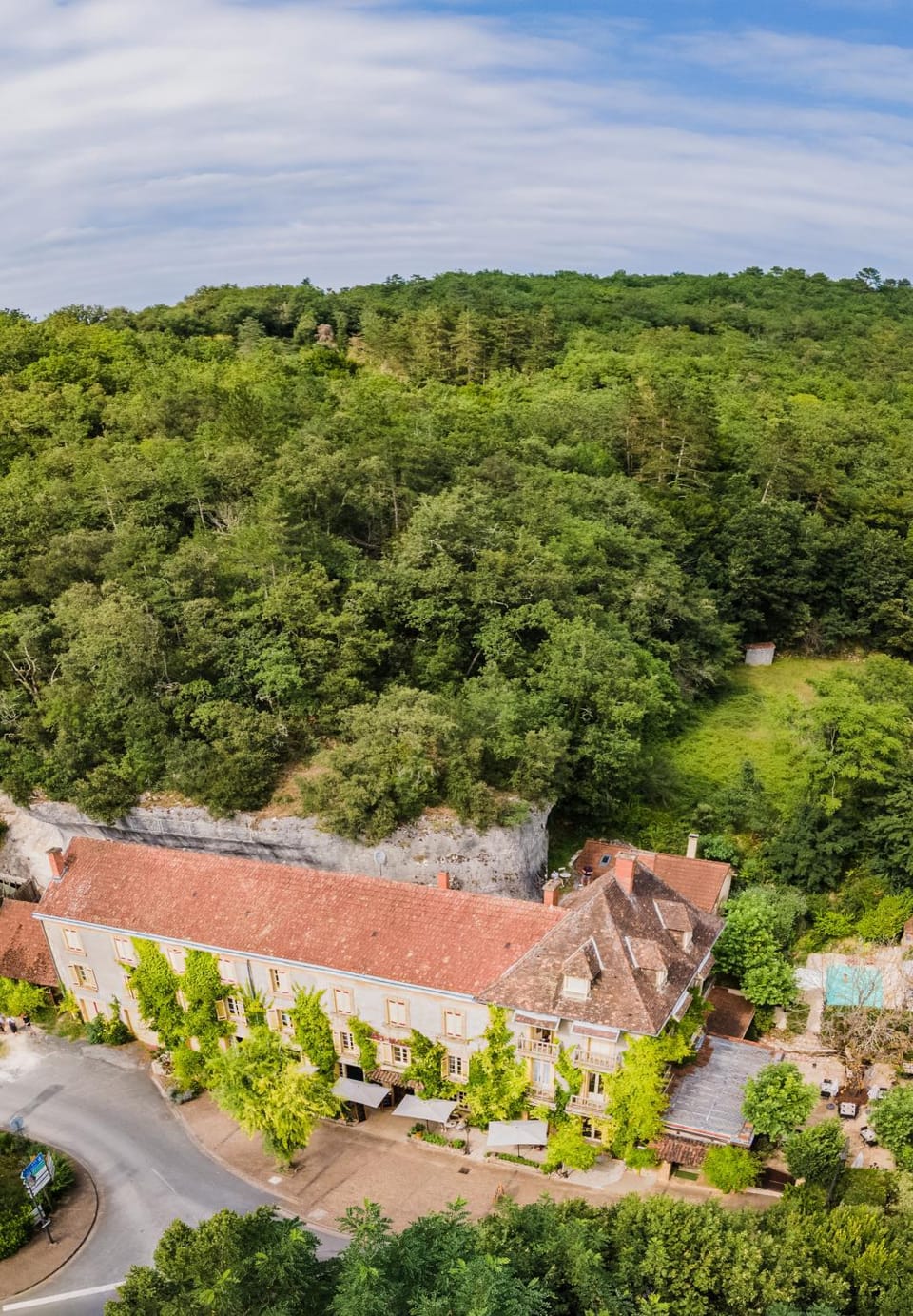 Property building, Natural landscape, Bird's eye view