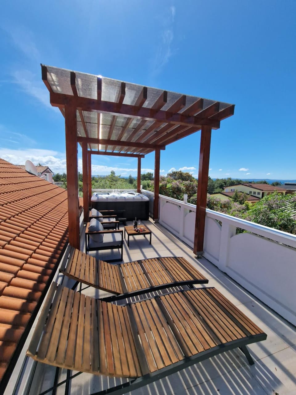 Hot Tub, Balcony/Terrace, Sea view, sunbed
