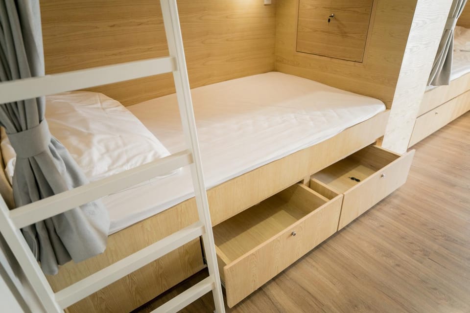 Bathroom, bunk bed