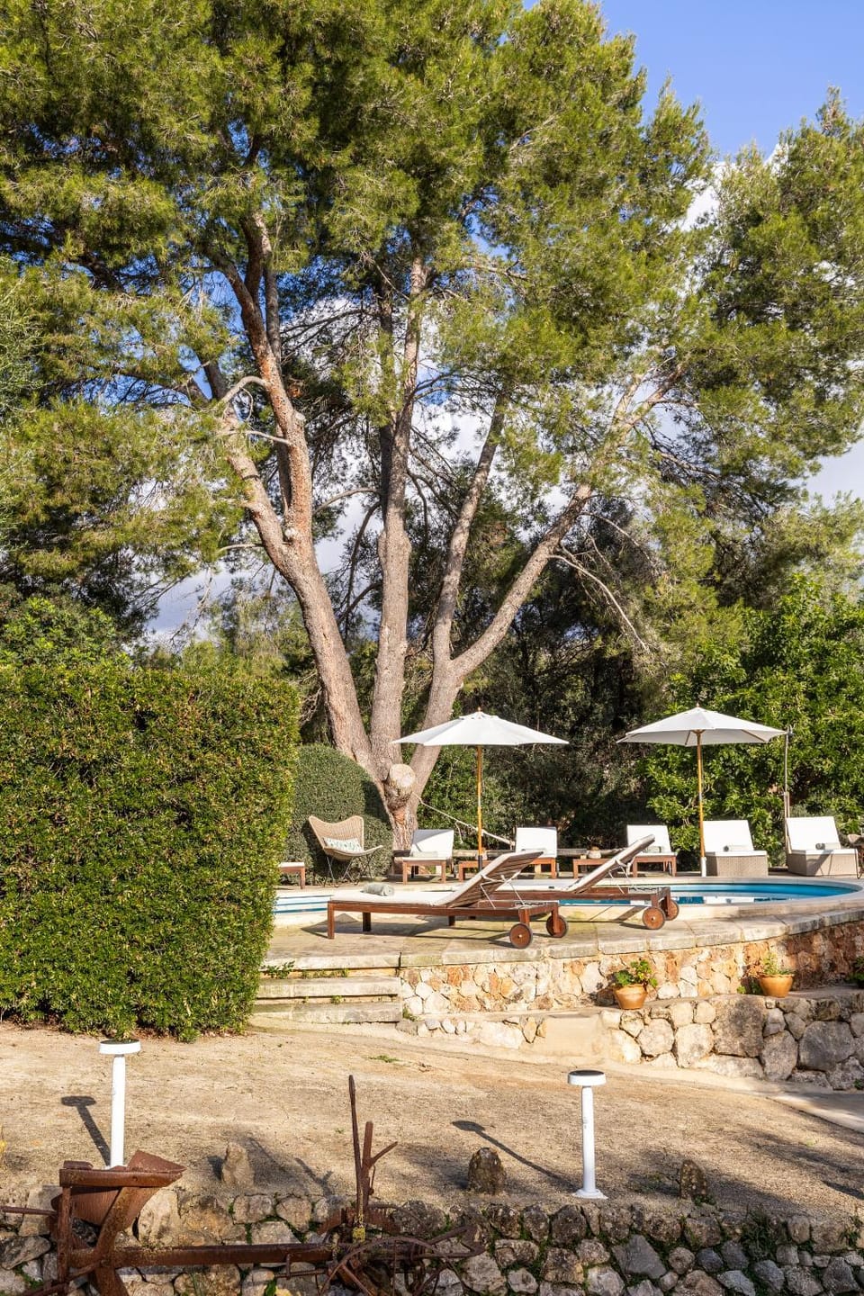 Natural landscape, Solarium, Garden view, Pool view, Swimming pool, sunbed, towels