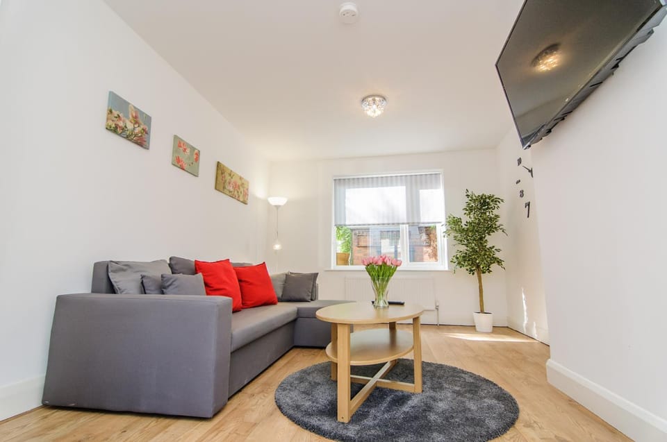 TV and multimedia, Living room, Photo of the whole room, Decorative detail, Seating area, Garden view, Street view