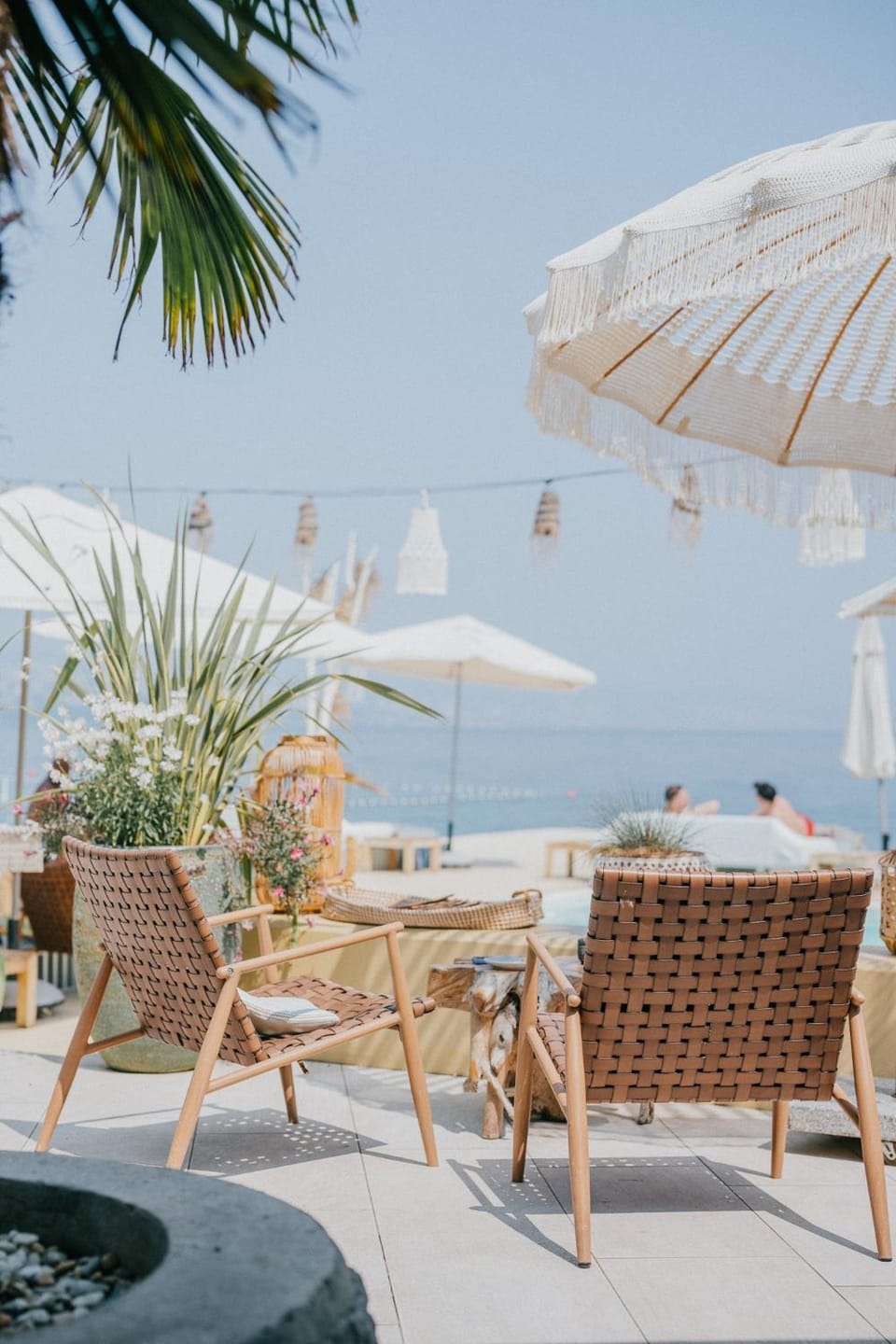 Beach, Pool view, Swimming pool, sunbed