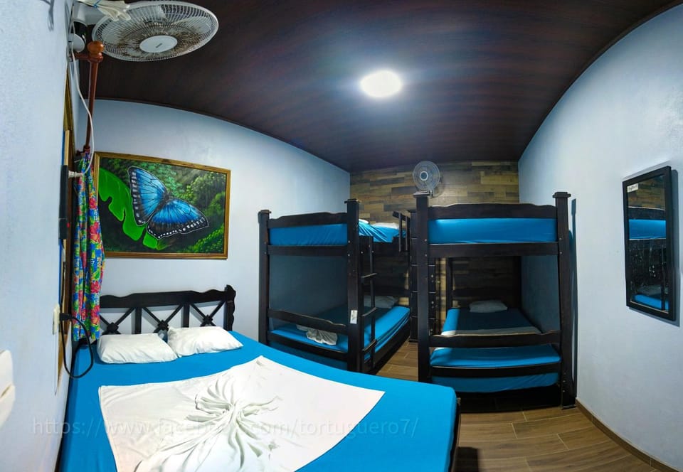 Living room, Bedroom, bunk bed, fireplace
