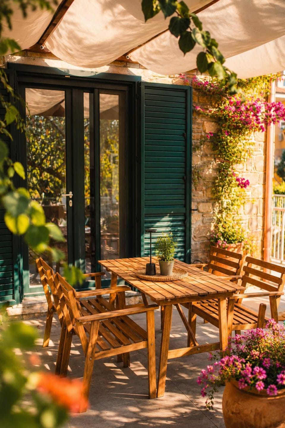 Patio, Spring, Day, Garden, View (from property/room), Balcony/Terrace, Garden view