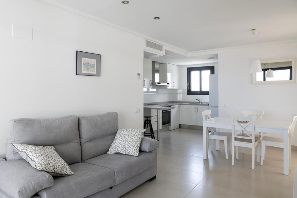 Kitchen or kitchenette, Living room, Dining area