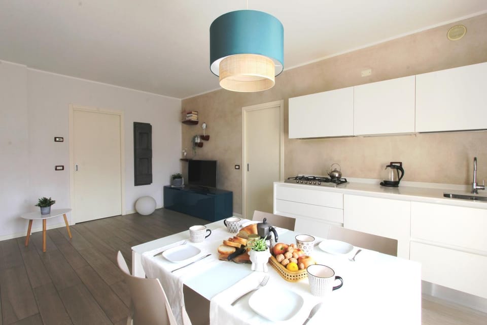Kitchen or kitchenette, Living room, Dining area, stove