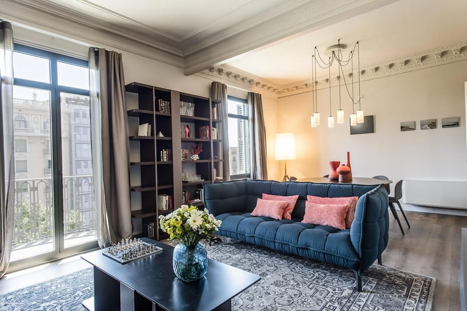 Library, TV and multimedia, Living room, Photo of the whole room, Dining area