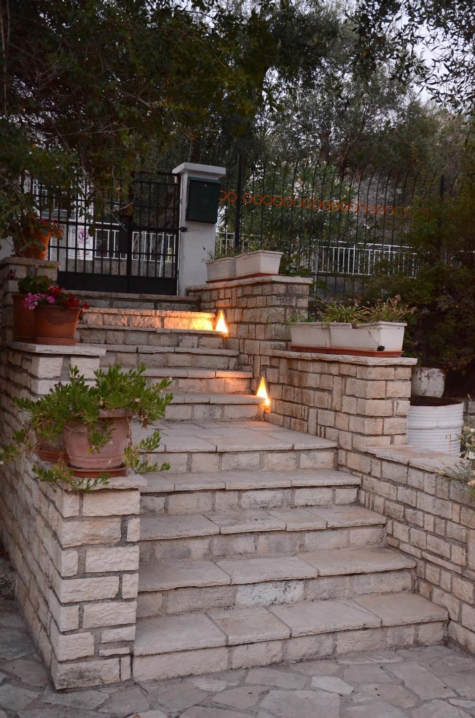 Spring, Garden, On site, Sunset