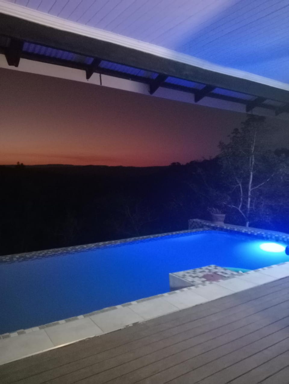 Night, Pool view, Swimming pool